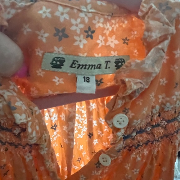 Vintage Smocked Floral Dress • Preppy  • 100% Cotton - Picture 7 of 8